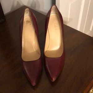 Cole Haan cranberry leather shoes size 7.5